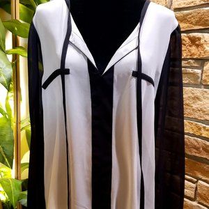 Sheer Black/White Top